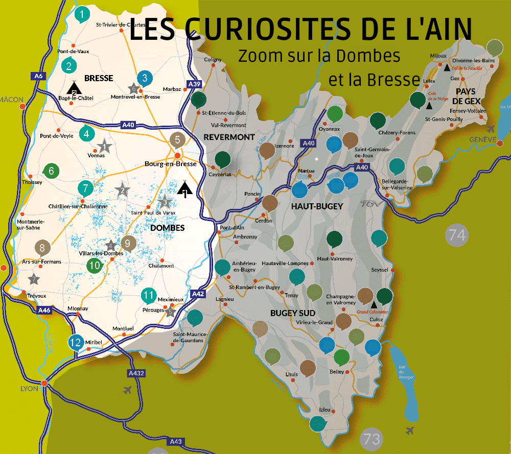 Curiosities of Ain map